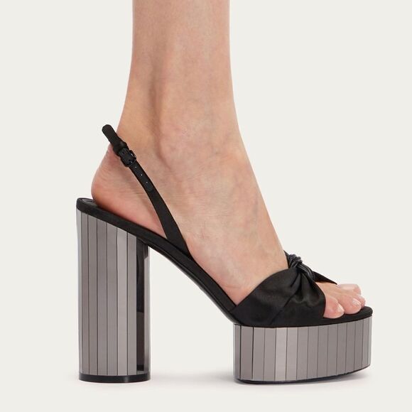 Ferragamo Sabina Mirror Platform High Heel Sandals size 8 - Picture 3 of 16